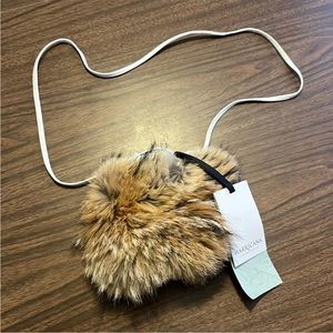 NEW Harricana Naitok Mini Bag Recycled Fur NWT